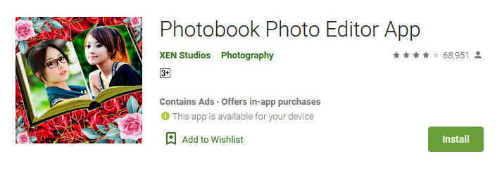 Photobook Photo Editor App